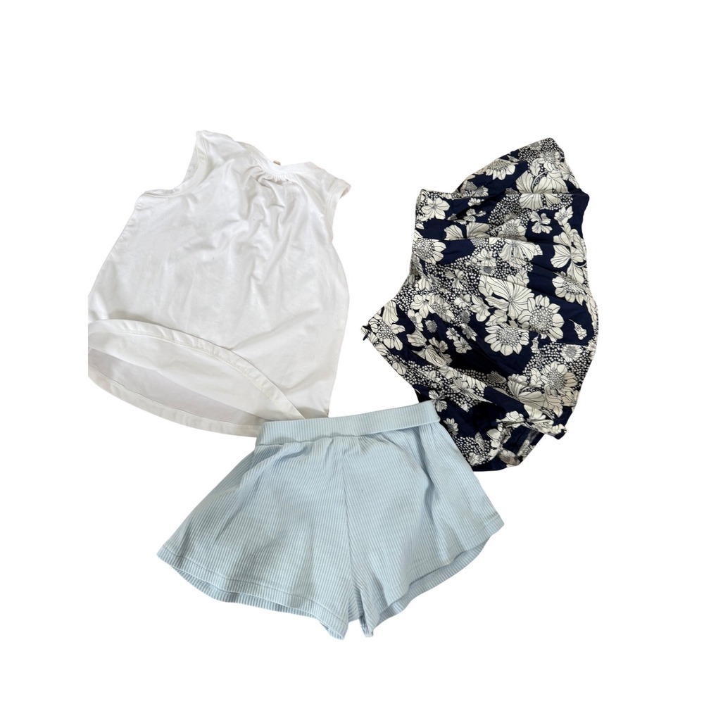 Crewcuts by J.crew outfit bundle one pair of shorts, skirt, and a white tank top